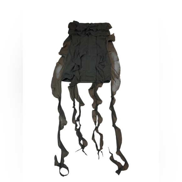 HEIRESS BEVERLY HILLS Black Strapless Ruffle Mini Dress Size XS - Picture 5 of 8